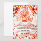 Bewerkbare Vier ooit een Princess 4th Birthday Inv Kaart (Voorkant / Achterkant)