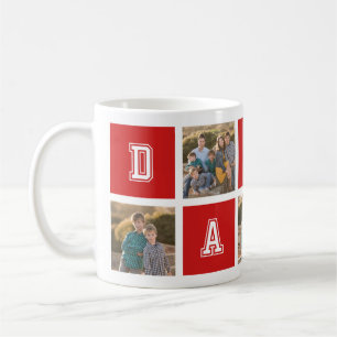 Bewerkbare Vierkante Kleur Varsity Daddy Fotocolla Koffiemok
