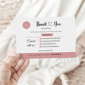 Bewerkbare visitekaartje bedankkaart