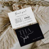 Bewerkbare visitekaartje bedankkaart