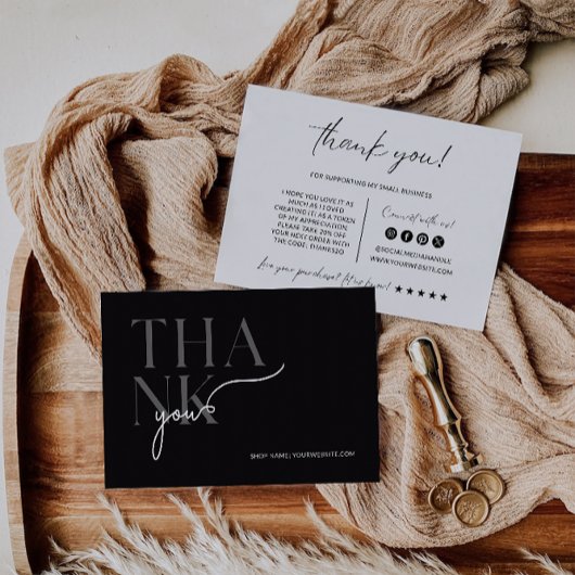 Bewerkbare visitekaartje bedankkaart