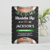 Bewerkbare voetbaluitnodiging kaart (Staand voorkant)