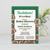 Bewerkbare voetbaluitnodiging kaart (Staand voorkant)