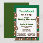 Bewerkbare voetbaluitnodiging kaart (Voorkant / Achterkant)