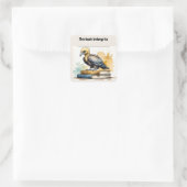Bewerkbare Vulture en Boeken Bookplate Sticker (Tas)