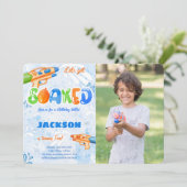 Bewerkbare Water Pistool Fotouitnodigingen Kaart (Staand voorkant)