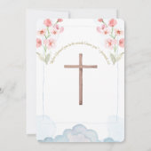 Bewerkbare Waterverf doopuitnodiging Kaart (Achterkant)