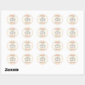 Bewerkbare Wedding Sticker – Custom Round Label vo (Vel)