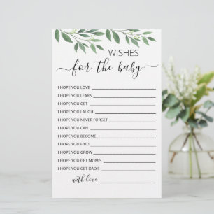 Bewerkbare wensen voor Baby shower partijkaart