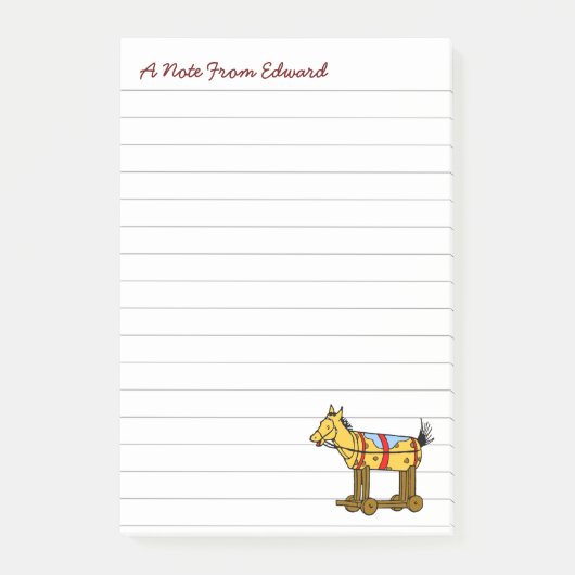 Bewerkbare Westerne  Speelgoed Horse Stickies Post-it® Notes (Voorkant)