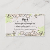 Bewerkbare Whimsy Floral Details van de bruiloft Informatiekaartje (Voorkant)