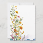 Bewerkbare Wildflower 40e verjaardag Kaart (Achterkant)