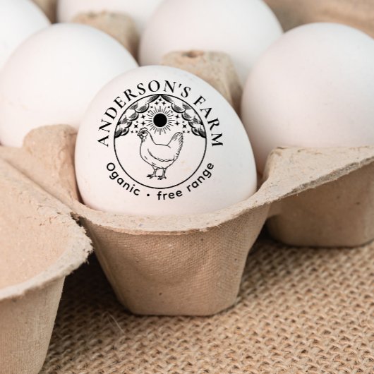 Bewerkbare Witchy Tarot Fresh Eggs Family Boerderi Rubberstempel