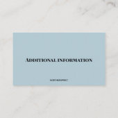 Bewerkbare woningbouwers visitekaartje (Achterkant)