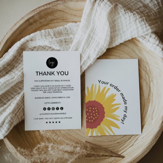 Bewerkbare zakelijke bedankkaart, bedankkaart