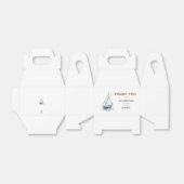 Bewerkbare zeilboot verjaardagsgeveldoos - Blauw Bedankdoosjes (Uitgevouwen)