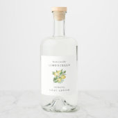 Bewerkbare zelfgemaakte Limoncello Likeurfles Etiket (Voorkant)