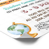 Bewerkbare zomer bijles school flyer poster (Hoek)