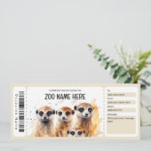 Bewerkbare ZOO Cadeaubon Sjabloon Kaart (Staand voorkant)