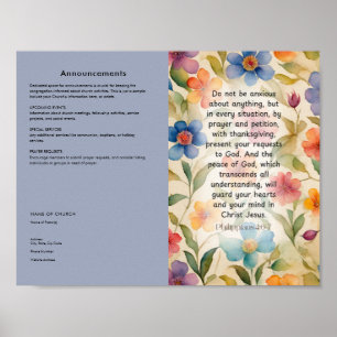 Bewerken, downloaden Church Bulletin Poster