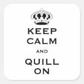 Bewerken QUILL--Custom Keep Calm 3-in Vierkante St Sticker (Voorkant)
