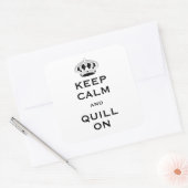 Bewerken QUILL--Custom Keep Calm 3-in Vierkante St Sticker (Envelop)