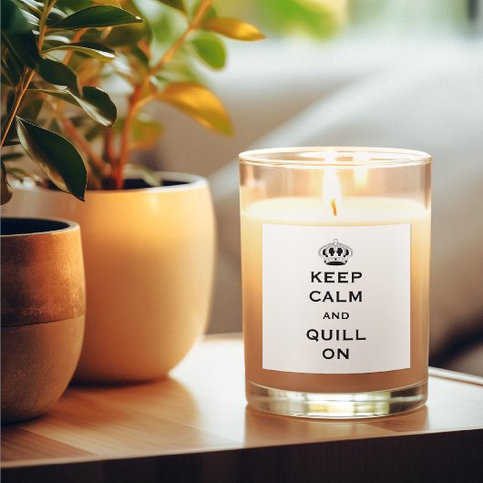 Bewerken QUILL--Custom Keep Calm 3-in Vierkante St Sticker