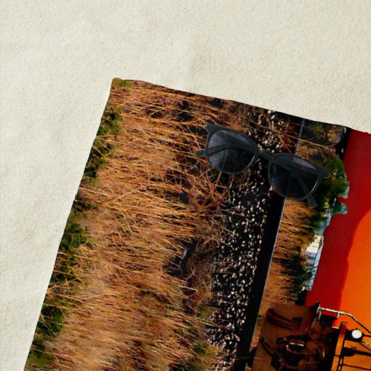 Bewerken Tekst Naam toevoegen Zonsondergang Diesel Strandlaken (In situ)