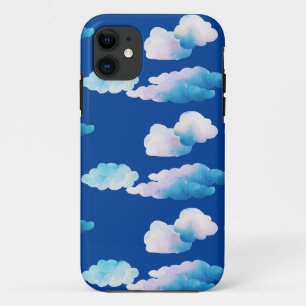 Bewerkt iPhone / iPad hoesje met wolken thema