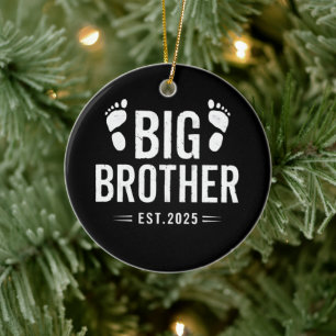 Bewerkt tot Big Brother Geschat 2025 Baby Aankondi Keramisch Ornament