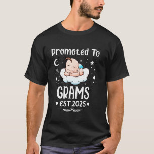 Bewerkt tot gram EST. 2025 Moederdag Schattig Hoor T-shirt