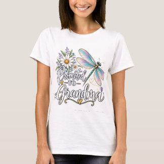 Bewerkt tot oma Libelle Bloemen Dames T-Shirt