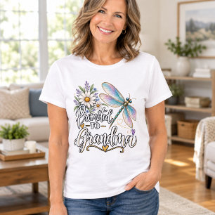 Bewerkt tot oma Libelle Bloemen Dames T-Shirt