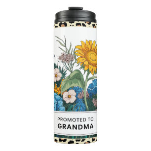 Bewerkt tot oma zonnebloem thermosbeker