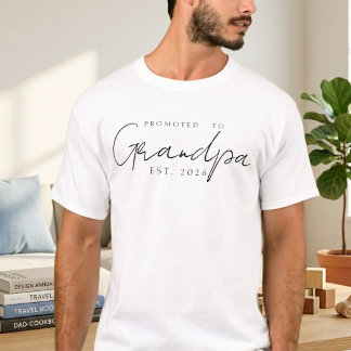 Bewerkt tot Opa Klassiek Oprichtingsjaar Script On T-shirt