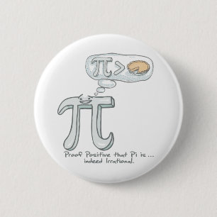 Bewijs dat Pi irrationeel is Ronde Button 5,7 Cm