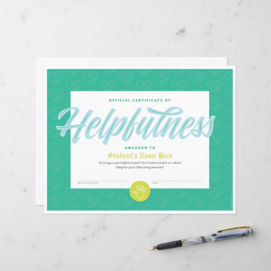 Bewijs van behulpzaamheid (Voorkant / Achterkant in situ)