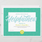 Bewijs van behulpzaamheid (Voorkant)