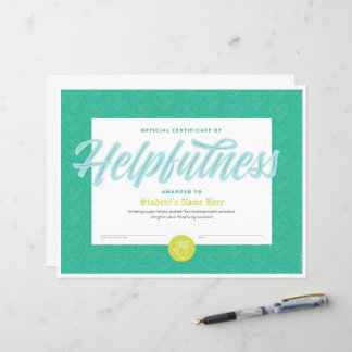 Bewijs van behulpzaamheid