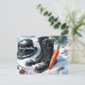 Bewijs van de Sneeuwman Winter Feestdagenkaart (Staand voorkant)