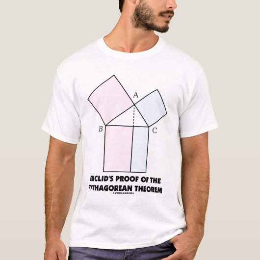 Bewijs van Euclid van de Pythagoreaanse Theorem T-shirt (Voorkant)
