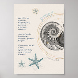 Bewijs van het ontwerp van de seashell nautilus fi poster