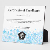 bewijs van uitmuntendheid beloning werknemer fotoplaat (Zijkant)