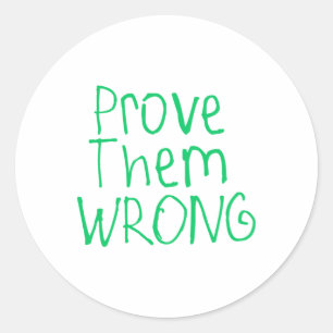Bewijs ze de verkeerde Sticker