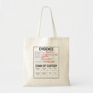 Bewijsketen van de georganiseerde misdaad speelt e tote bag