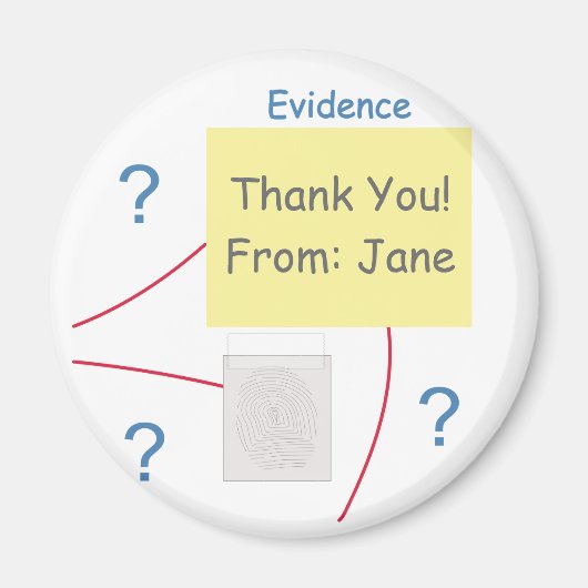 Bewijsraad voor Mystery Crime Solving Magneet (Voorkant)