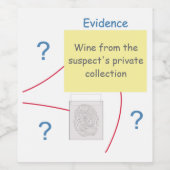 Bewijsraad voor Mystery Crime Solving Wijn Etiket (Enkel label)