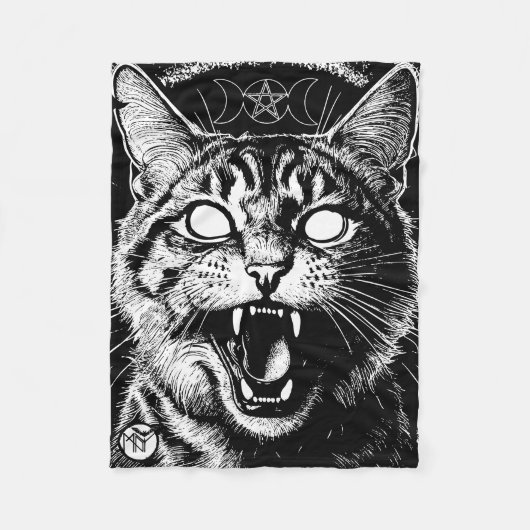 Bewitched Tabby Fleece Deken (Voorkant)