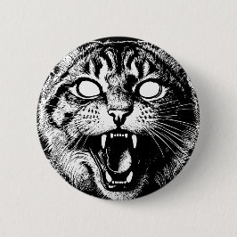 Bewitched Tabby Ronde Button 5,7 Cm