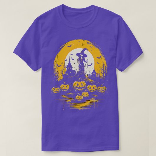 Bewitching Beauty Halloween Witch T-shirt (Design voorkant)